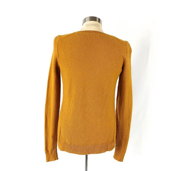Madewell Riverside Mustard Textured Crewneck Sweater - Picture 2 of 15